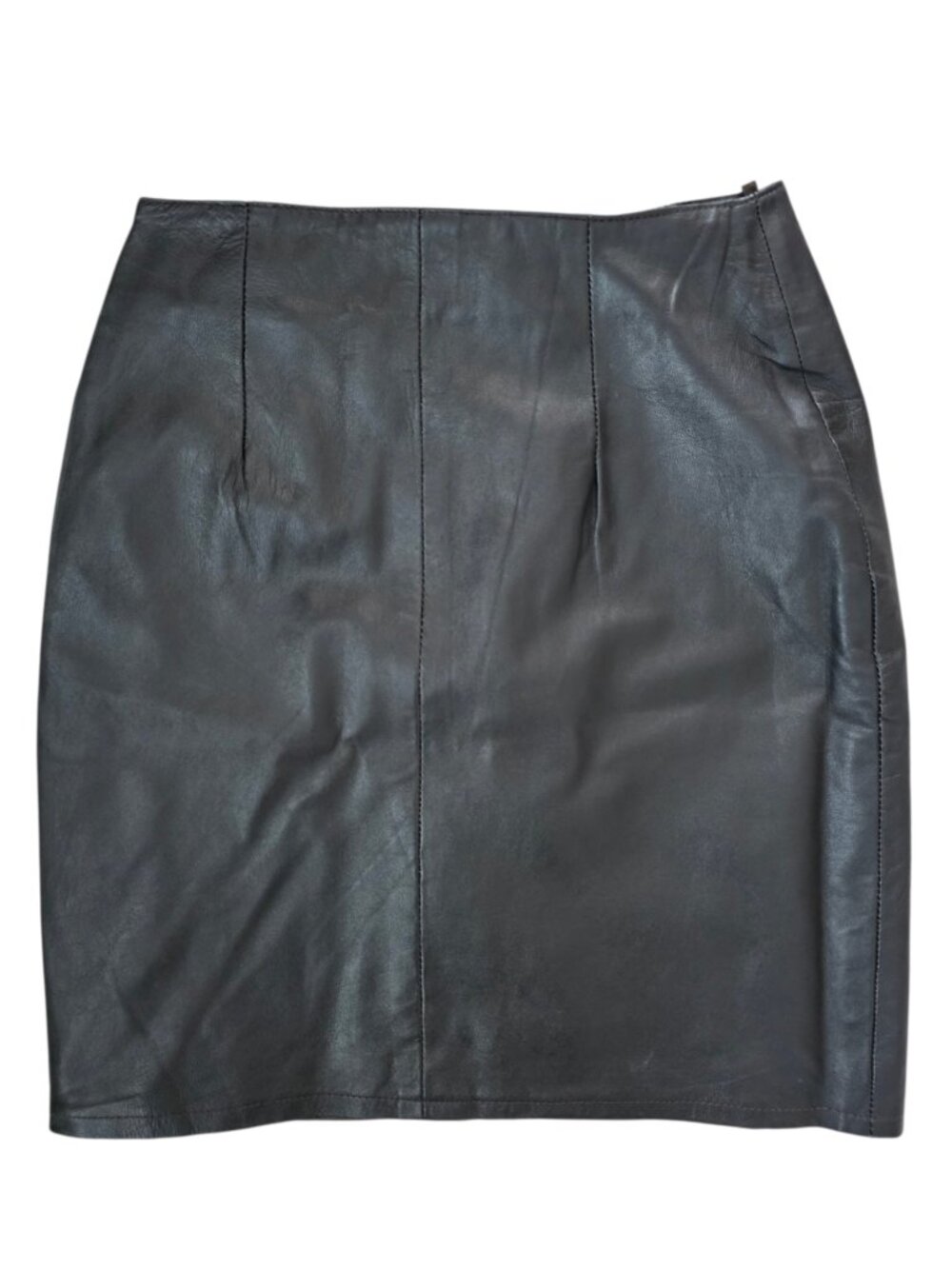 BROWN GENUINE LEATHER SKIRT MED
